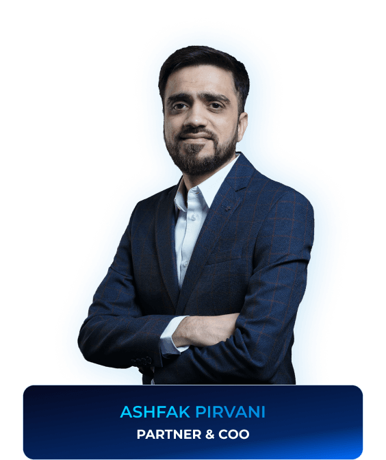 AM Infoweb leadership profile of Ashfaq Pirvani, Partner and COO.